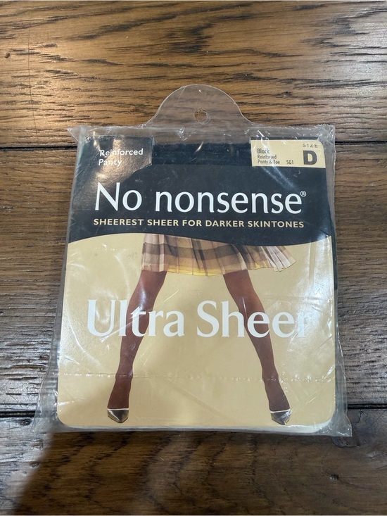 no nonsense Accessories - No nonsense Ultra Sheer Black Women's Hosiery - Reinforced Panty